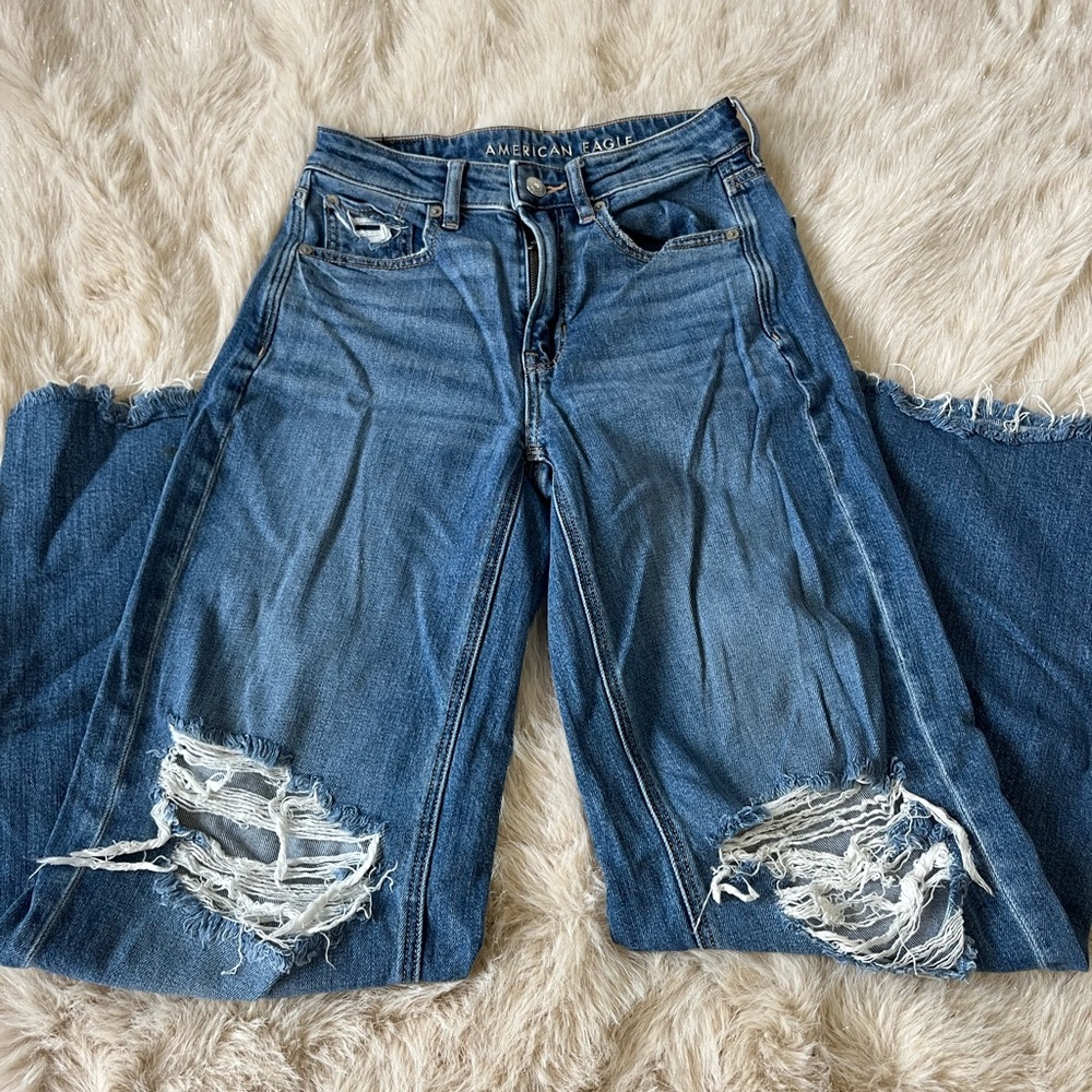 American Eagle Outfitters Women's Blue Flare Jeans